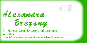alexandra brezsny business card